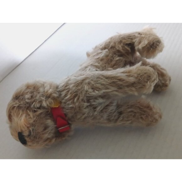 Vintage German STEIFF Soft Furry Dog with Collar Germany Buttom Plush Stuffed - Picture 5 of 12